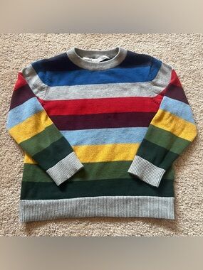 Kids Multicolor Striped Crewneck Sweater 2-4y